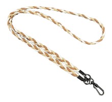 Плетенный шнурок (5мм) 120см Camel / White
