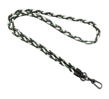 Плетенный шнурок (5мм) 120см Dark Green / Black / White