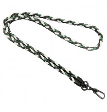 Плетенный шнурок (5мм) 120см Dark Green / Black / White