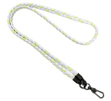Плетенный шнурок (5мм) 120см Light Blue / Green