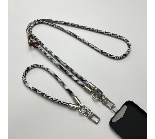 Набір шнурків 120см + 35см Black / White Pattern