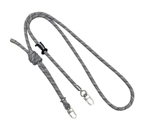 Шнурок із двома кріпленнями (8 мм) 150 см Black / White Pattern Шнурок із двома кріпленнями (8 мм) 150 см Black / White Pattern