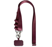 Шнурок із двома кріпленнями (2 см) 140 см Maroon