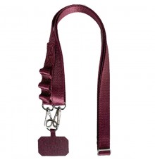 Шнурок із двома кріпленнями (2 см) 140 см Maroon