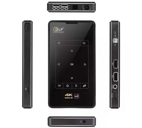 Проектор 4k Android K95-DLP з аккумулятором 5000 mAh Black Проектор 4k Android K95-DLP з аккумулятором 5000 mAh Black