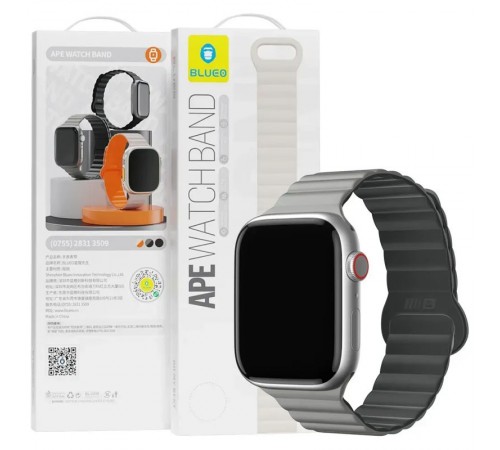 Ремінець BlueO Magnetic Silicone для Apple Watch 42(ser.1-3)/44/45/46/49mm Grey Ремінець BlueO Magnetic Silicone для Apple Watch 42(ser.1-3)/44/45/46/49mm Grey
