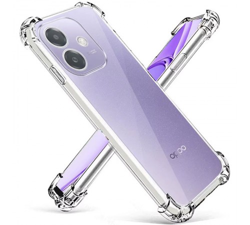 TPU чохол GETMAN Ease logo посилені кути Full Camera для Oppo A3 4G / A3x 4G/ A40m Безбарвний (прозорий)