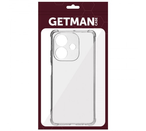 TPU чохол GETMAN Ease logo посилені кути Full Camera для Oppo A3 4G / A3x 4G/ A40m Безбарвний (прозорий)
