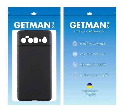 Чохол TPU GETMAN Liquid Silk Full Camera для Google Pixel 6 Pro Чорний / Black Чохол TPU GETMAN Liquid Silk Full Camera для Google Pixel 6 Pro Чорний / Black