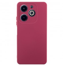 Чохол TPU GETMAN Liquid Silk Full Camera для Infinix Hot 40i Бордовий / Marsala