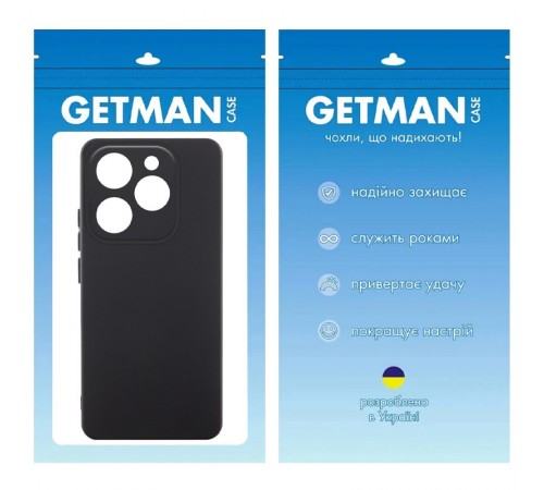 Чохол TPU GETMAN Liquid Silk Full Camera для Infinix Hot 40i Чорний / Black Чохол TPU GETMAN Liquid Silk Full Camera для Infinix Hot 40i Чорний / Black