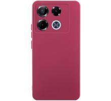 Чохол TPU GETMAN Liquid Silk Full Camera для Infinix Note 40 Pro 4G Бордовий / Marsala