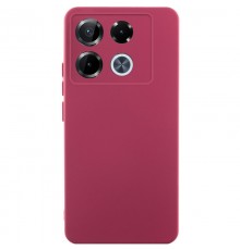 Чохол TPU GETMAN Liquid Silk Full Camera для Infinix Note 40 Pro 4G Бордовий / Marsala