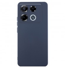 Чохол TPU GETMAN Liquid Silk Full Camera для Infinix Note 40 Pro 4G Синій / Midnight Blue