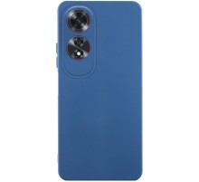 Чохол TPU GETMAN Liquid Silk Full Camera для Oppo A60 4G Синій / Navy Blue