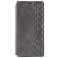Шкіряний чохол-книжка GETMAN Cubic (PU) для Xiaomi Redmi Note 14 4G (Europe version) Сірий