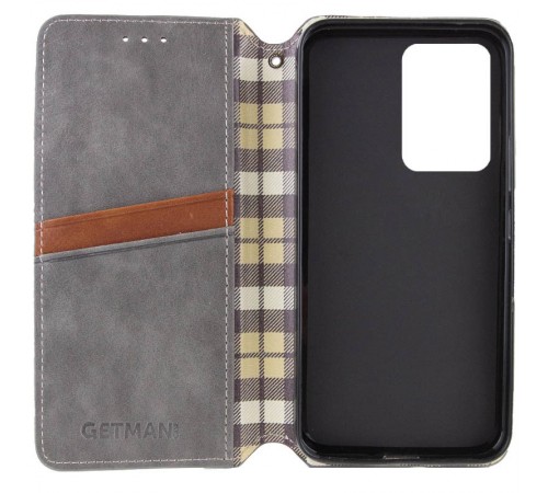 Шкіряний чохол-книжка GETMAN Cubic (PU) для Xiaomi Redmi Note 14 4G (Europe version) Сірий Шкіряний чохол-книжка GETMAN Cubic (PU) для Xiaomi Redmi Note 14 4G (Europe version) Сірий