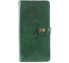 Шкіряний чохол-книжка GETMAN Gallant (PU) для Xiaomi Redmi Note 14 Pro 4G Зелений