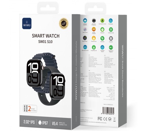 Смарт-годинник WIWU Smart Watch SW01 S10 Silver Смарт-годинник WIWU Smart Watch SW01 S10 Silver