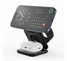 БЗП WIWU Wi-W035 Mag Go 3 in 1 wireless charger Black