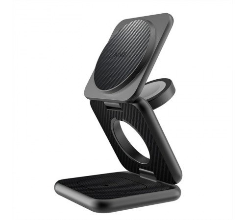 БЗП WIWU Wi-W035 Mag Go 3 in 1 wireless charger Black БЗП WIWU Wi-W035 Mag Go 3 in 1 wireless charger Black