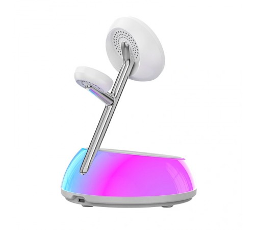 БЗП WIWU Wi-W036 Aurora 3 in 1 wireless charger White БЗП WIWU Wi-W036 Aurora 3 in 1 wireless charger White