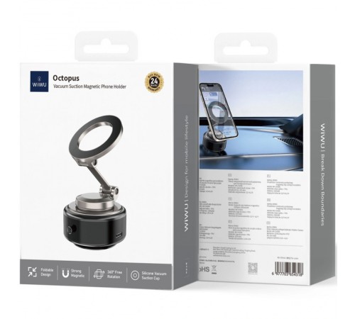 Автотримач WIWU Wi-CH-056 Octopus Vacuum Suction Magnetic Tarnish Автотримач WIWU Wi-CH-056 Octopus Vacuum Suction Magnetic Tarnish