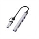 Перехідник HUB WIWU Wi-HB003 ZOLO 5 in 1 (USB-C/USB-A to 2xUSB2.0+1xUSB3.0+SD/TF) Grey