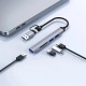 Перехідник HUB WIWU Wi-HB003 ZOLO 5 in 1 (USB-C/USB-A to 2xUSB2.0+1xUSB3.0+SD/TF) Grey