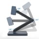 Підставка для планшетів+HUB WIWU AH801 Adjustable 8in1 (USB-C to HDMI+2xUSB-A+2xUSB-C+SD/TF+3.5mm) Gray