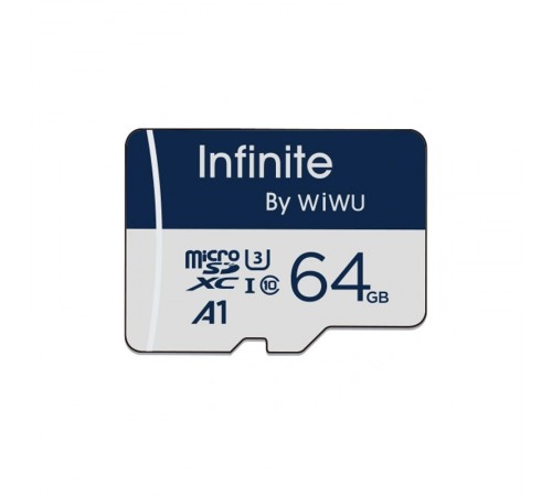 Карта пам'яті microSDXC WIWU Wi-FC004 Infinite Series 64GB (U3, C10) без адаптера Blue Карта пам'яті microSDXC WIWU Wi-FC004 Infinite Series 64GB (U3, C10) без адаптера Blue