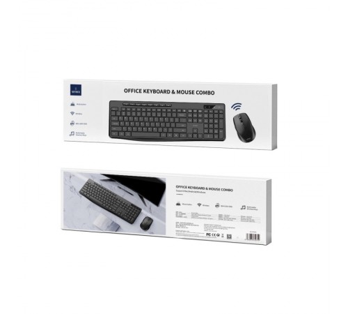 Бездротова клавіатура+миша WIWU KM-01 Office Black Бездротова клавіатура+миша WIWU KM-01 Office Black