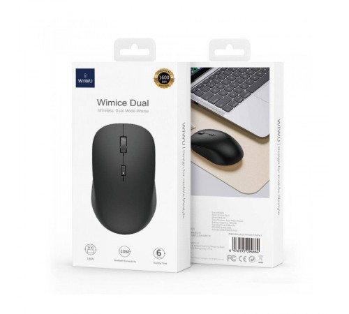 Бездротова миша WIWU WM108 2.4G+BT5.0 Black Бездротова миша WIWU WM108 2.4G+BT5.0 Black