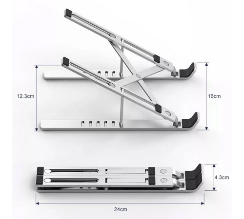 Підставка для ноутбуку WIWU S400 Laptop stand Silver Підставка для ноутбуку WIWU S400 Laptop stand Silver