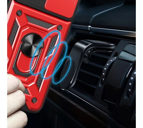 Ударостійкий чохол Camshield Serge Ring для Xiaomi Redmi Note 14 4G (Europe version) Червоний Ударостійкий чохол Camshield Serge Ring для Xiaomi Redmi Note 14 4G (Europe version) Червоний