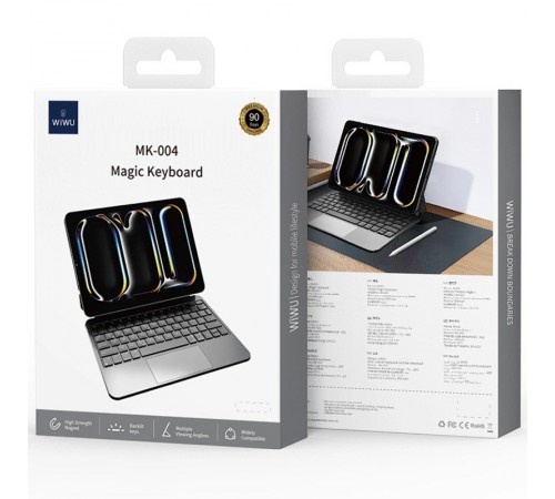 Чохол-клавіатура WIWU MK-004 for iPad Air 13'' (2024)/Pro 12.9" (2020-2022) Black Чохол-клавіатура WIWU MK-004 for iPad Air 13'' (2024)/Pro 12.9" (2020-2022) Black
