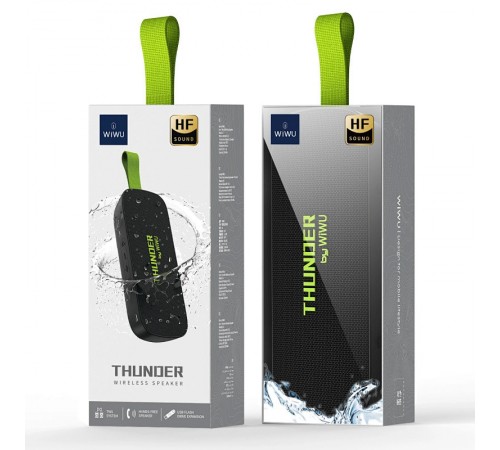 Bluetooth Колонка WIWU H2 Thunder Wireless Portable Speaker Black