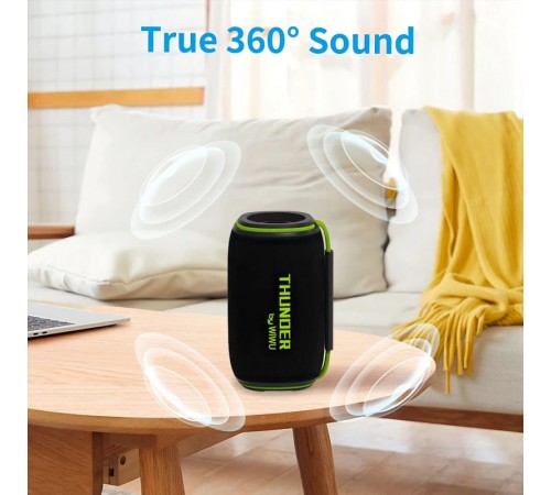Bluetooth Колонка WIWU H5 Thunder Wireless Portable Speaker Black
