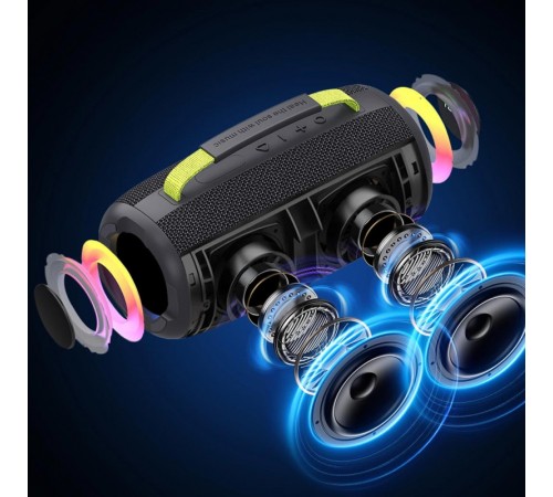 Bluetooth Колонка WIWU H7 Thunder Wireless Portable Speaker Black