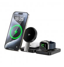 БЗП WIWU Wi-W028 QI2 3 in 1 wireless charger Black