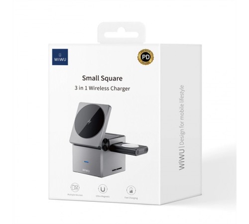 БЗП WIWU Wi-W030 Planeta Trio 3 in 1 Cableless charger Gray БЗП WIWU Wi-W030 Planeta Trio 3 in 1 Cableless charger Gray