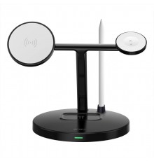 БЗП WIWU Wi-W032 Magnetic 4 in 1 Cableless Charger Black