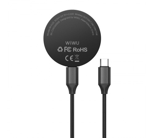 БЗП WIWU Wi-W034 Kevlar Wireless Charger Black БЗП WIWU Wi-W034 Kevlar Wireless Charger Black