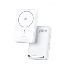Портативний ЗП Power Bank WIWU Wi-P031 Magnetic з БЗП 30W 10000 mAh White