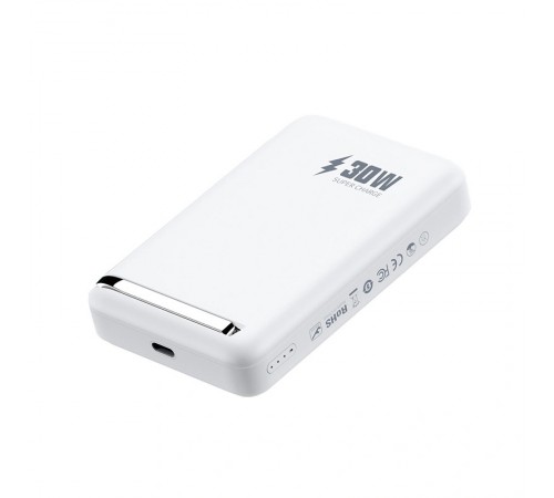 Портативний ЗП Power Bank WIWU Wi-P031 Magnetic з БЗП 30W 10000 mAh White Портативний ЗП Power Bank WIWU Wi-P031 Magnetic з БЗП 30W 10000 mAh White