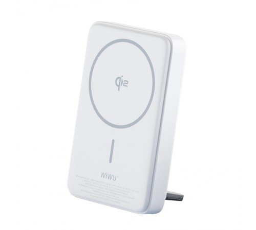 Портативний ЗП Power Bank WIWU Wi-P031 Magnetic з БЗП 30W 10000 mAh White Портативний ЗП Power Bank WIWU Wi-P031 Magnetic з БЗП 30W 10000 mAh White