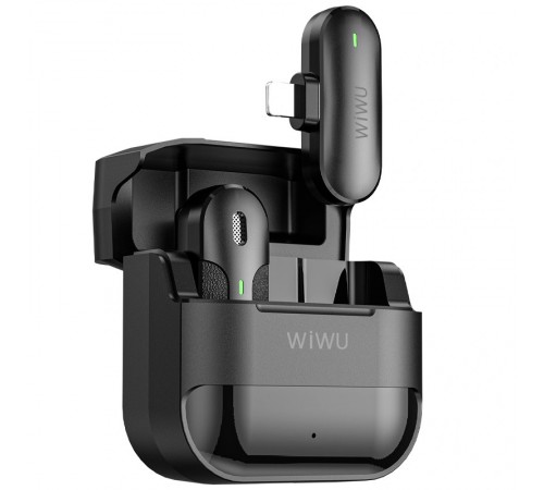 Петличний бездротовий мікрофон WIWU Wi-WM001 Wireless mini microphone (Type-C) Black Петличний бездротовий мікрофон WIWU Wi-WM001 Wireless mini microphone (Type-C) Black