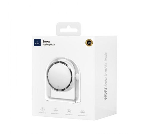 Портативний вентилятор WIWU WI-FS07 Snow desktop fan White Портативний вентилятор WIWU WI-FS07 Snow desktop fan White