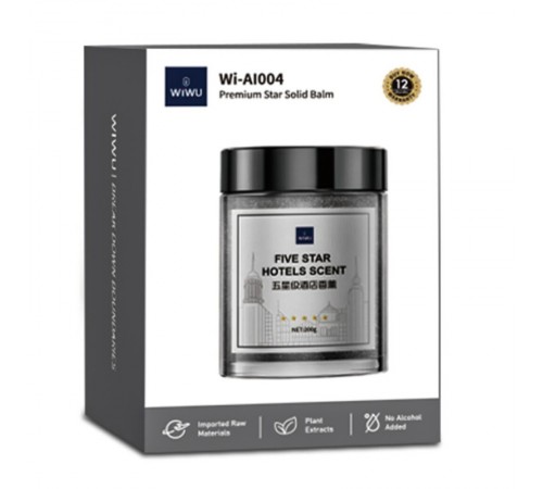 Ароматизатор у машину WIWU Wi-Ai004 Premium Star Solid Balm Grey Ароматизатор у машину WIWU Wi-Ai004 Premium Star Solid Balm Grey
