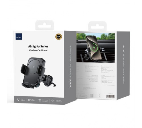 Автотримач з БЗП WIWU CH-321 15W Black Автотримач з БЗП WIWU CH-321 15W Black